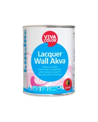 Vivacolor Lacquer Wall Akva – Pusmatēta Ūdens Bāzes Laka Koka Sienām, Griestiem un Durvīm Iekštelpās ar UV Aizsardzību