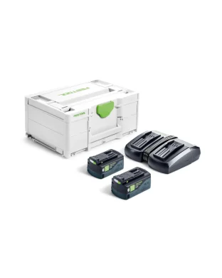 Festool SYS 18V 2x5,0/TCL 6 DUO avec chargeur et batteries Bluetooth®, 577707