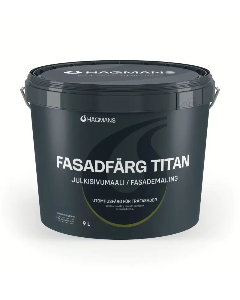 Hagmans Fasadfärg Titan – pašattīroša, pusspīdīga krāsa kokam, fasādēm un žogiem